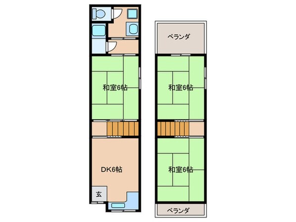 山本2階建貸家(菱川)の物件間取画像